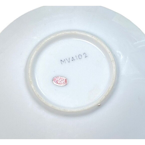 Vintage Tea Cup & Saucer Limoges Demitasse Porcelain Blue Floral Pattern - Picture 7 of 7